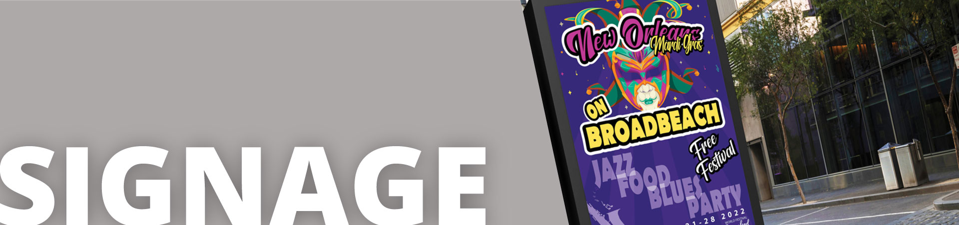 blueshack banner signage